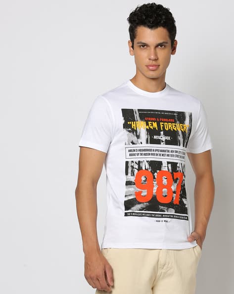Buy White Tshirts for Men by DNMX Online | Ajio.com