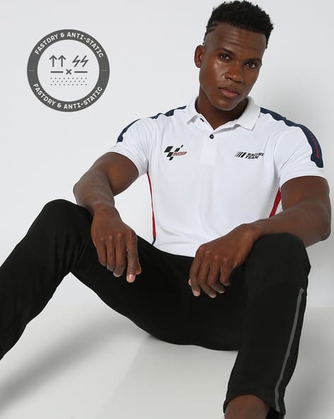 Buy PERFORMAX Men MotoGP Regular Fit Polo T-Shirt Online | Ajio.com