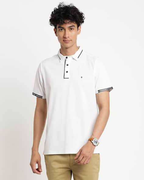 Men Slim Fit Polo T-Shirt with Logo Embroidery