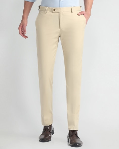 Arrow Men Tapered Fit Flat-Front Trousers