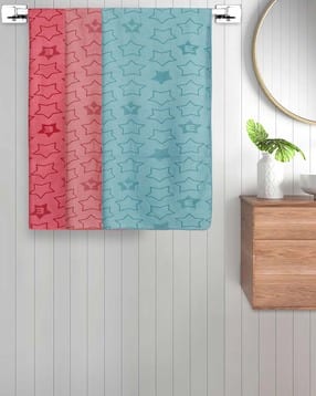 Set of 3 Star Print Bath Towels 43" x 23"-image-34