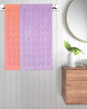 fabinaliv Set of 2 300 GSM Printed Bath Towels 43" x 22"-picture-39