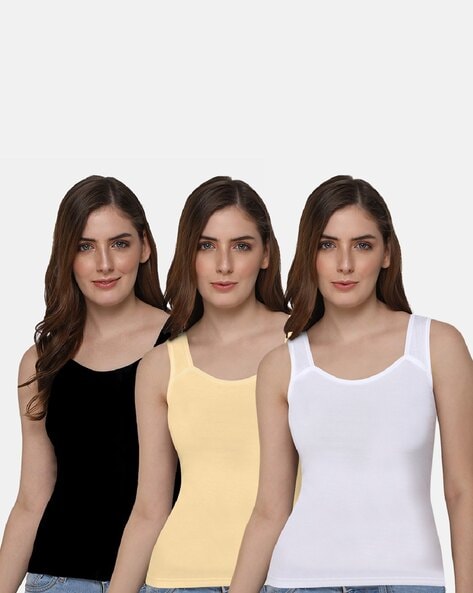 Intimacy Women Pack of 3 Round-Neck Tank Tops