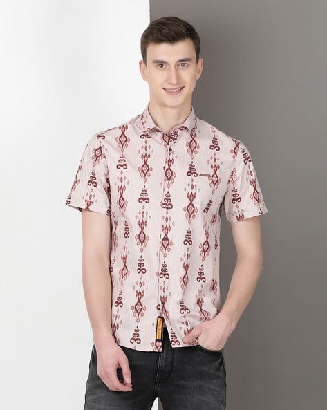 Buy Rose Gold Shirts for Men by INDO Cotton Online | Ajio.com