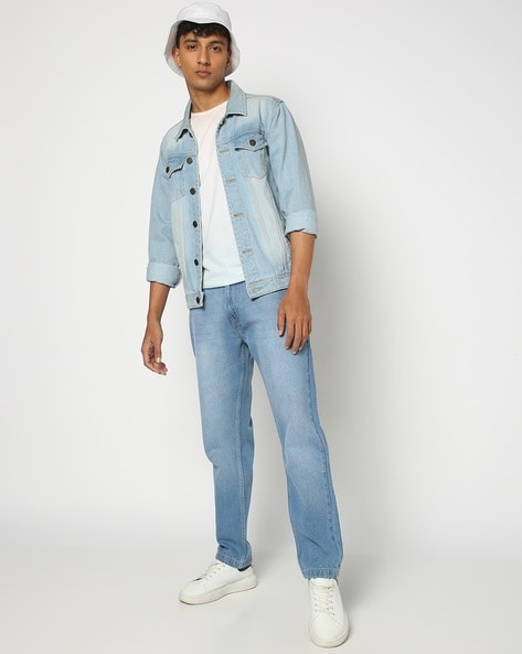 Men Heavy-Wash Relaxed Fit Jeans