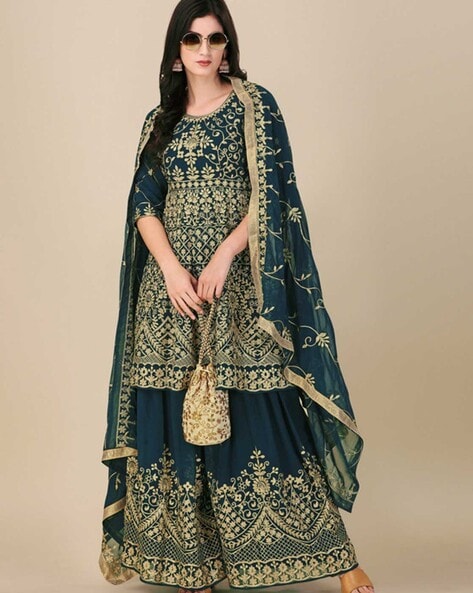 Embroidered Salwar with Dupatta Price in India
