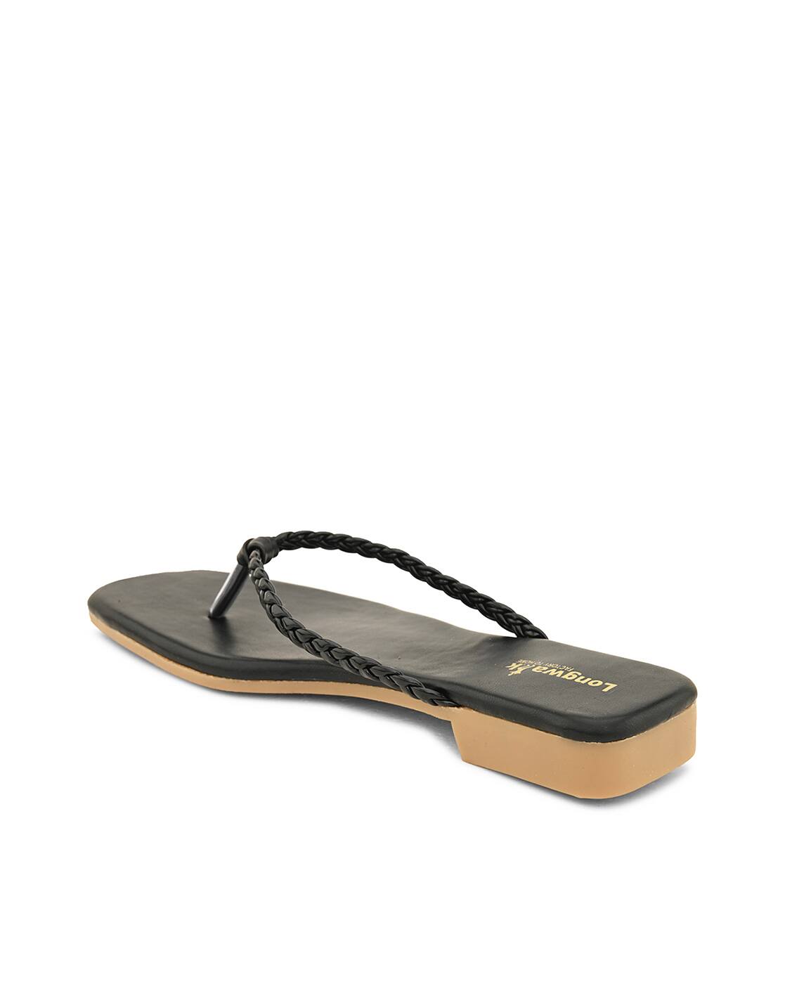 Flat Sandals Joe Fresh Flip Flops Buy LUNA BLU Black Textured Flip