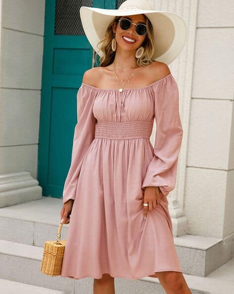 Buy Pink Dresses for Women by Yuniqee Online