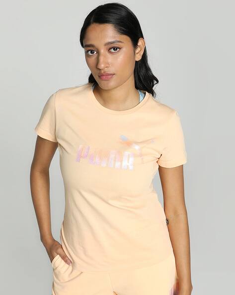 Buy Peach Fizz Orange Tshirts for Women by PUMA Online | Ajio.com