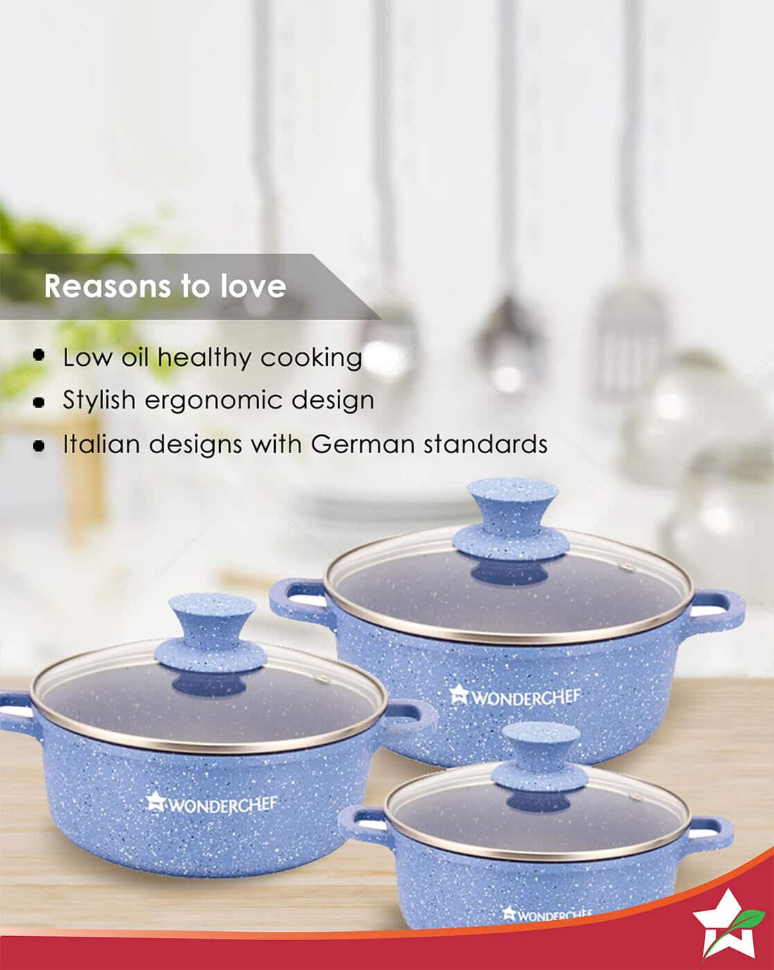 Buy Blue Cookware for Home Kitchen by Wonderchef Online Ajio