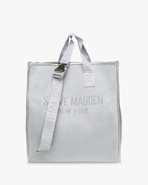 【STEVE MADDEN】DEVYN トートバッグ DEVYN Bag Denim Fabric Shoulder Strap Tote Beach Handbag
