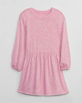 gap kids Melange Drop Waist Knitted Long Sleeves Dress-picture-14