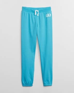 Solid Printed Logo Light Weight Joggers-image-7