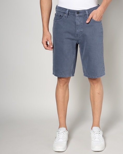 Men Light Wash Regular Fit Shorts