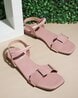 Buy Peach Flat Sandals for Women by MIJAS Online | Ajio.com