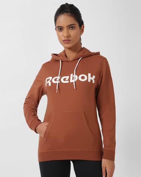 Reebok Logo Print Regular Fit Hooded Sweatshirt