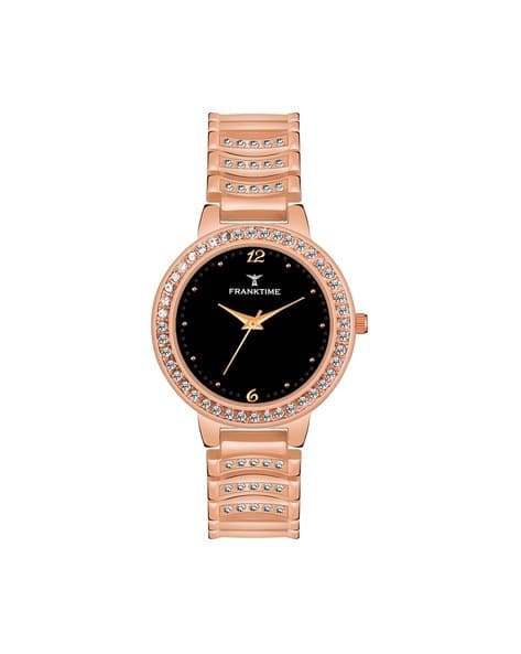 Frank Time Women Water-Resistant Analogue Watch-FT-0017 BLKL