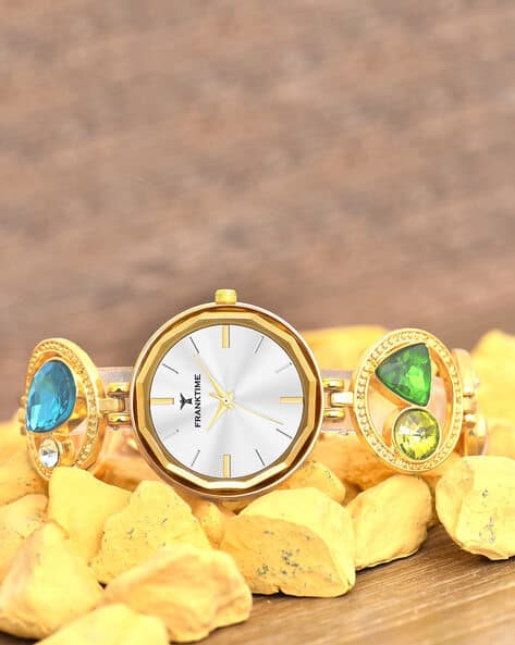 Frank Time Women Water-Resistant Analogue Watch-FT-0030 G