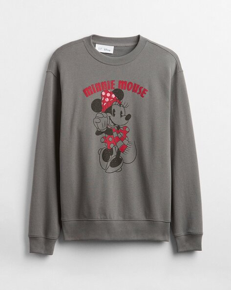 Women Minnie Mouse Print Relaxed Fit Sweatshirt