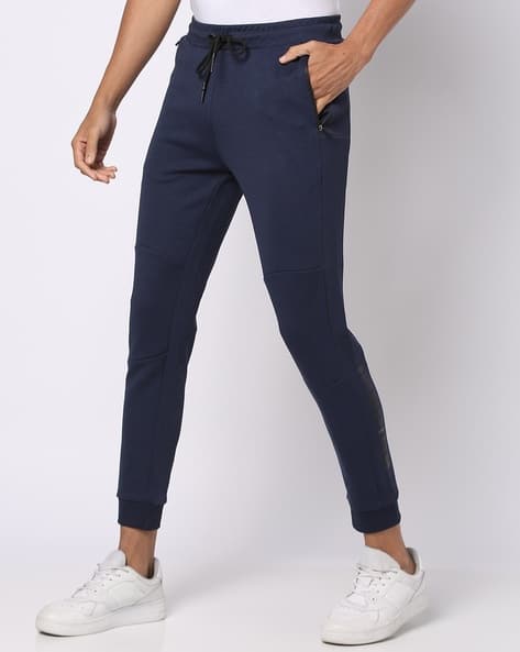 Blue Tyga Clothing Dark Blue Mens Joggers DAMENSCH Men Mid Rise