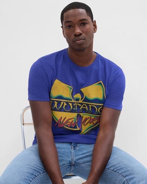 GAP Men Printed Regular Fit Crew-Neck T-Shirt Offers & Cashback