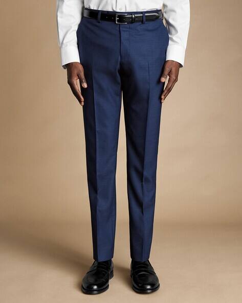 Buy Blue Trousers Pants for Men by CHARLES TYRWHITT Online