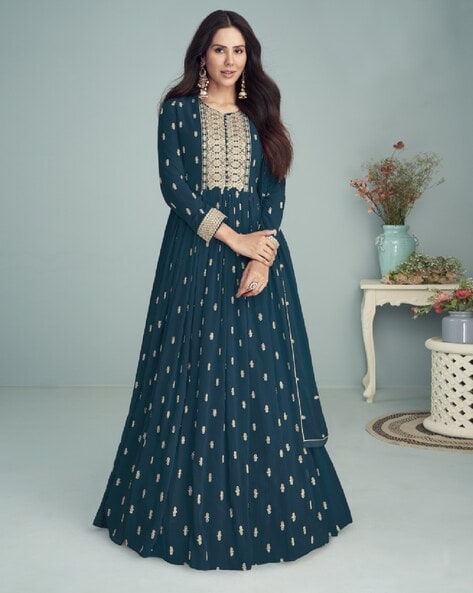 Buy Blue Dress Material for Women by ETHNIC YARD Online Ajio