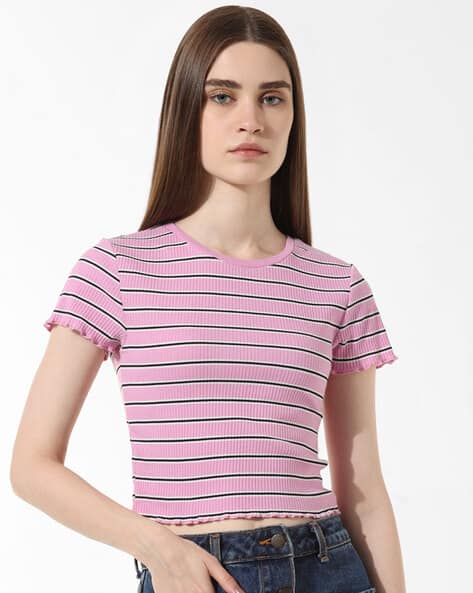 ONLY — Women Striped Slim Fit Top