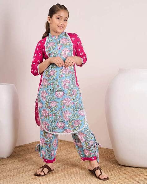 Pspeaches Floral Print Kurta Palazzo Set