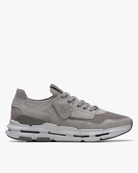 Clarks NXE Lo Grey Suede Sneakers