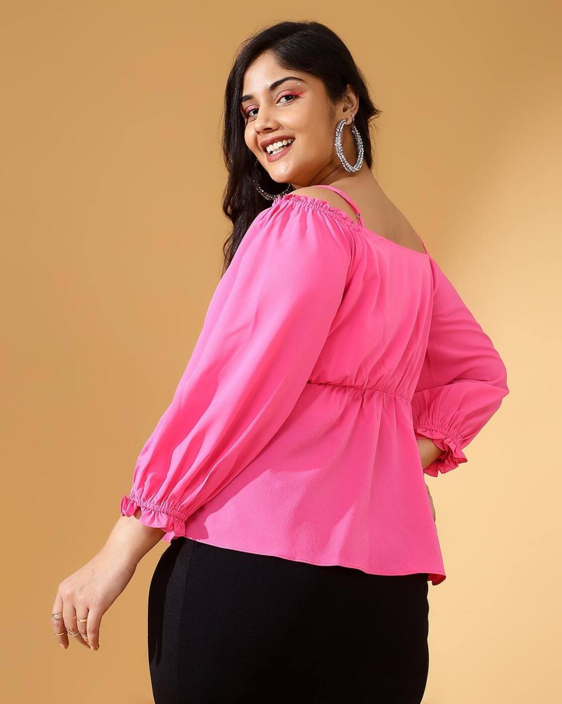 Buy Curve By Kassually Women Regular Fit Off Shoulder Top Online