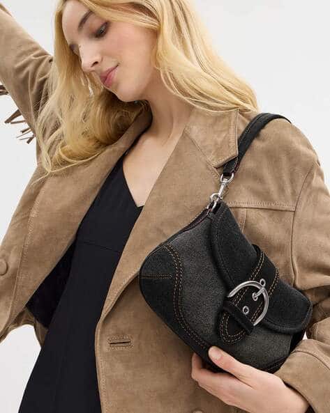 Buy Coach Repurposed Denim Soho Medium Bag | Black Color