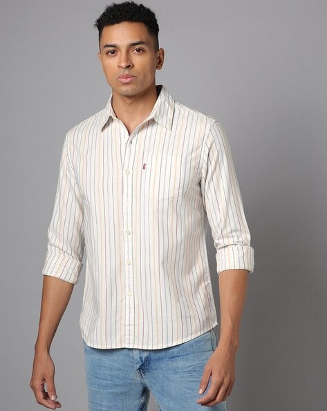 Levis Men Striped Slim Fit Shirt