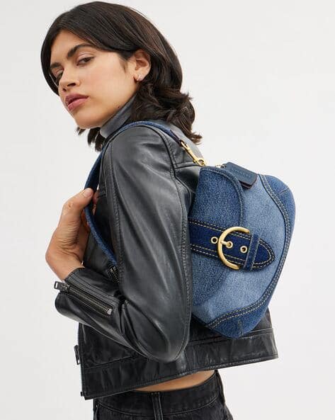 Buy Coach Repurposed Denim Soho Medium Bag | Blue Color Women