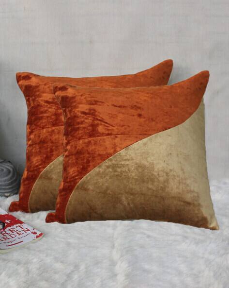 Rust Colored Decorative Pillows Rust Outdoor Cushion With Cream