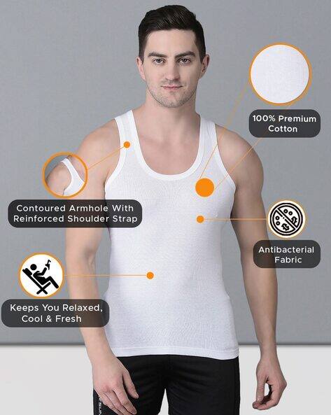 Buy White Vests for Men by Dollar Online