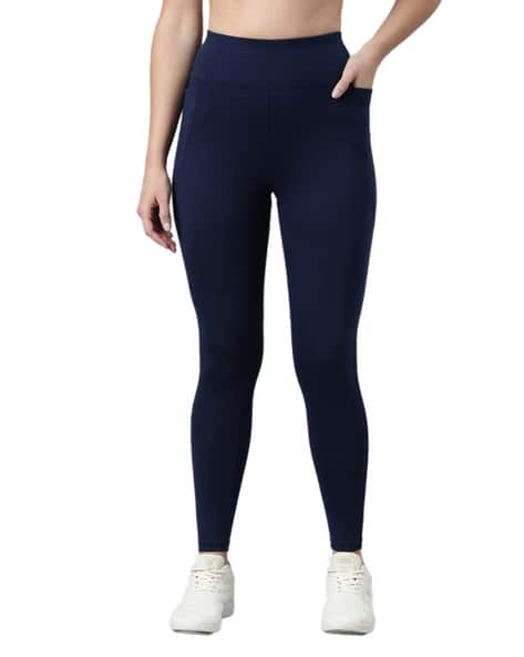 Buy Navy blue Leggings for Women by GO COLORS Online