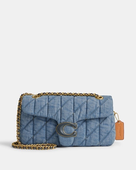 Buy Coach Quilted Tabby Medium Shoulder Bag 26 Blue Color Women
