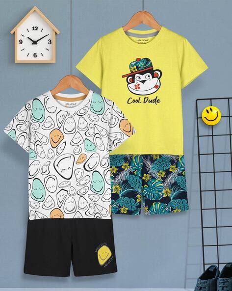 Hellcat Boys Pack of 2 Printed T-Shirts & Shorts Sets