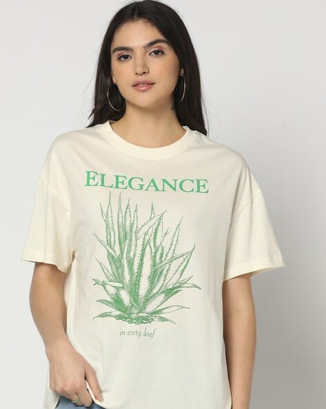 Buy Off-White Tshirts for Women by DNMX Online | Ajio.com