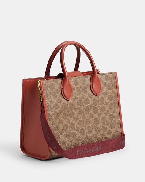 Buy Coach Signature Canvas Ace Medium Tote Bag Brown Color Women AJIO LUXE