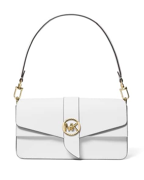 Buy Michael Kors Greenwich Medium Logo Shoulder Bag | White Color