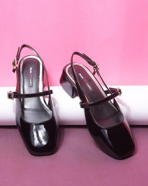 Bata Round-Toe Slip-On Heeled Sandals