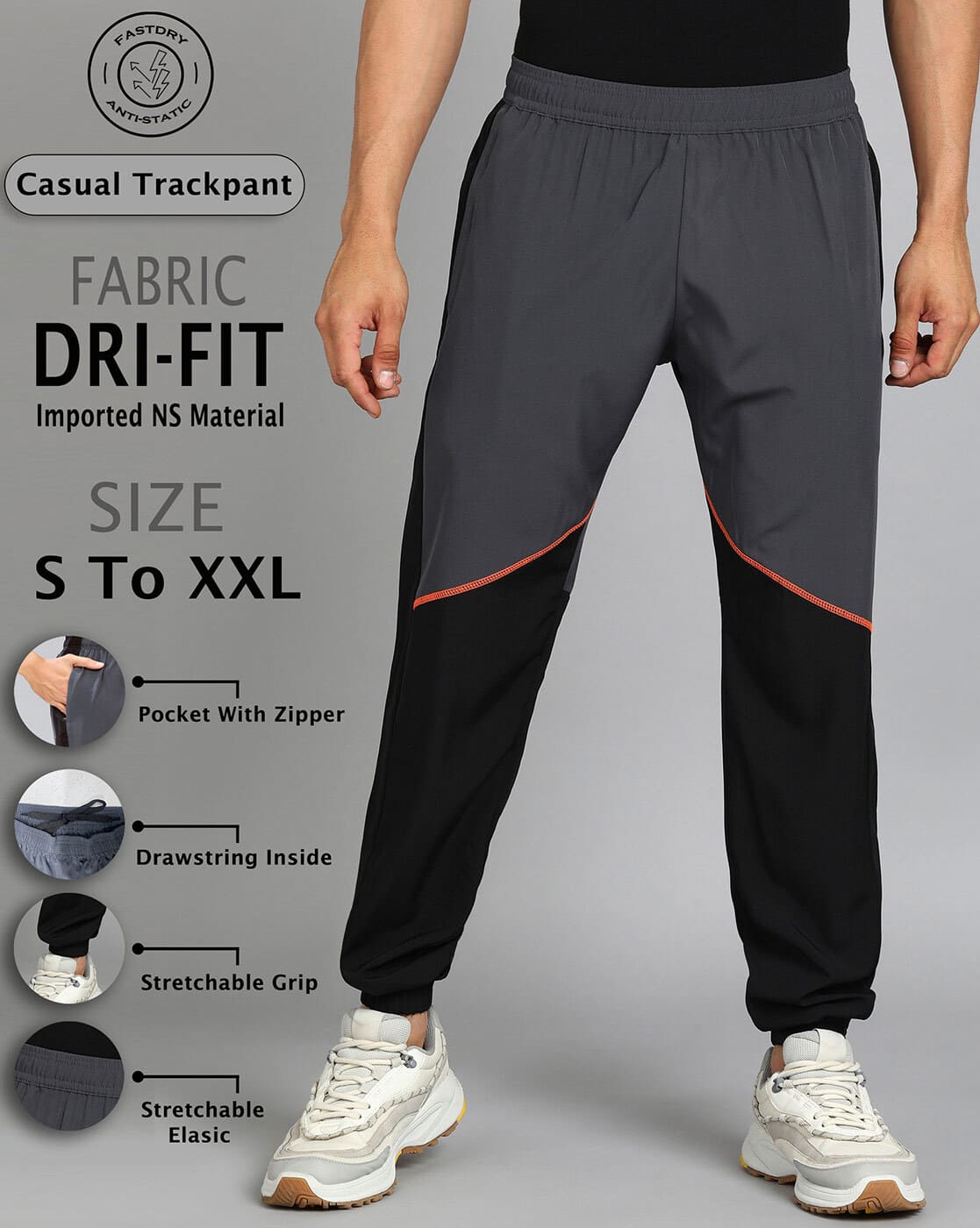 Buy Charcoal Track Pants for Men by Brucella Online | Ajio.com