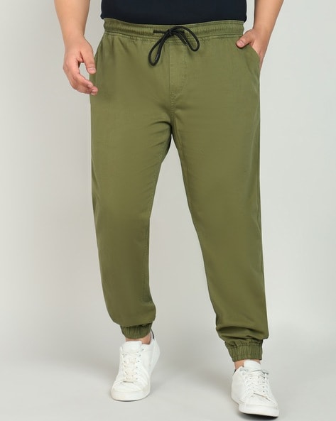 Buy Deep Lichen Green Trousers Pants for Men by iVOC Online Ajio