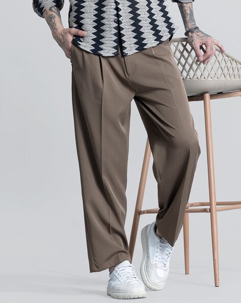 Pleated Baggy Fit Pants with Insert Pockets