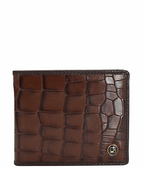 Men Croc-Embossed Bi-Fold Wallet