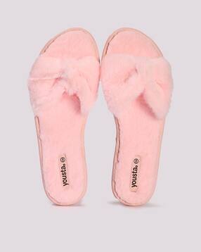 Womens Slippers Womens Fur Sliders Uk Buy Pink Flip Flop Slippers