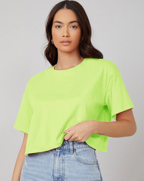 KOTTY Women Oversized Fit Crew-Neck T-Shirt