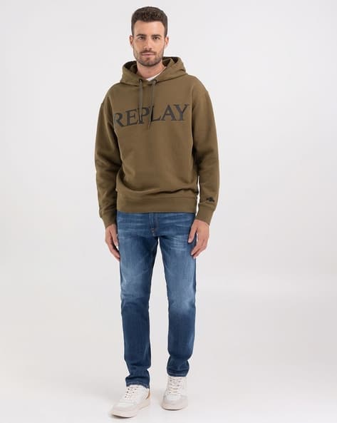 Pure Logo Piece Dyed Cotton Fleece Sweatshirt